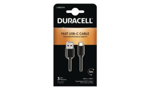 ZCAB Cable noir pour Mobiles et Tablettes USB type C 1 m DURACELL