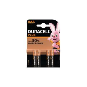 Pile AAA 1,5V Duracell Plus Power Blister de 4 MN2400B4