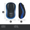 SOURIS Logitech M185 Sans fil USB Noir/Bleu