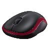 SOURIS Logitech M185 Sans fil USB Noir/Rouge