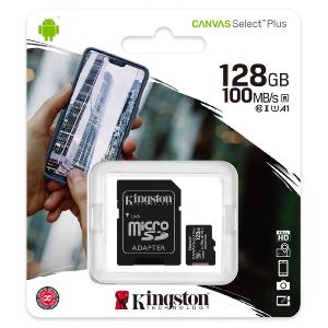 SDCard MicroSD Kingston 128 Gb SDXC + Adap Classe10 (dont Taxes 3.41€HT)