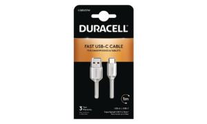ZCAB Cable blanc pour Mobiles et Tablettes USB type C 1 m DURACELL