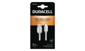 ZCAB Cable blanc pour Mobiles et Tablettes USB type C 1 m DURACELL