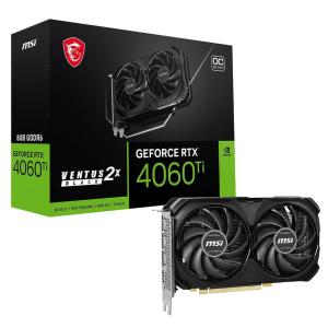 Carte Graphique MSI RTX 4060TI VENTUS 2X Black 8GoOC DDR6 128bits ventilox2 HDMI/3xDisp